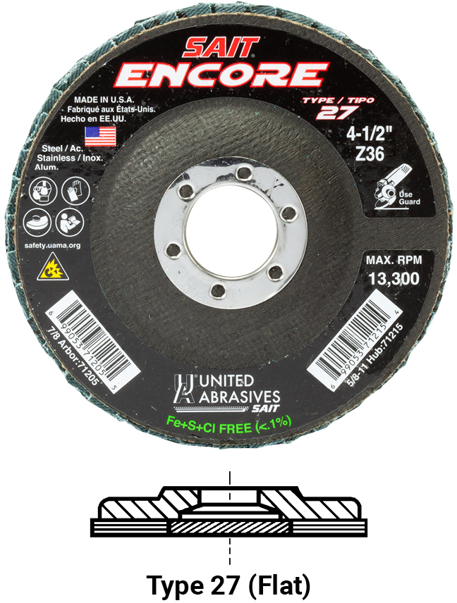 ENCORE 4-1/2 X 7/8 Z 36X - Flap Discs